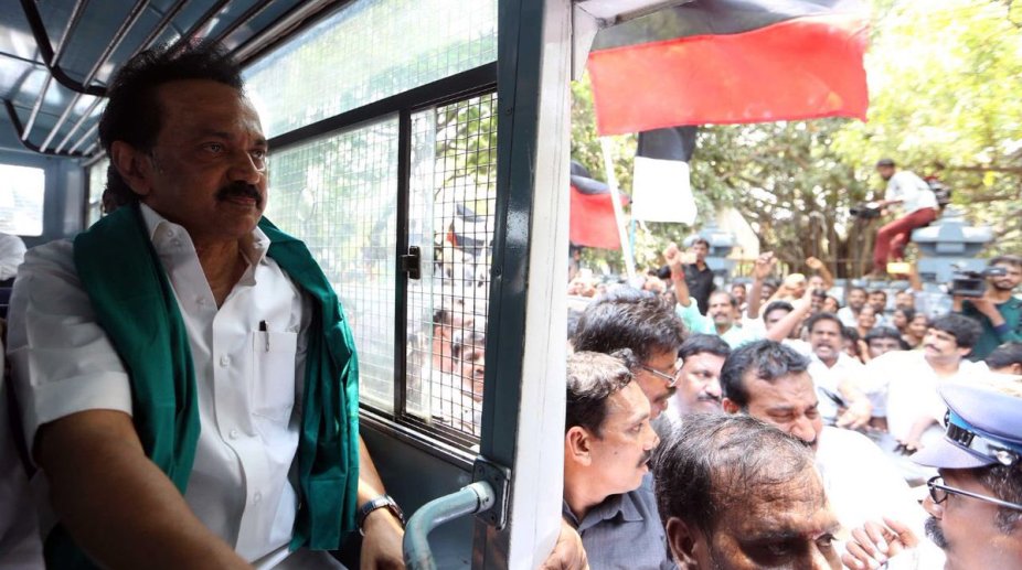 Cauvery issue: DMK’s Stalin detained following protests over CMB