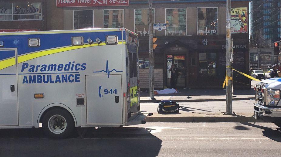 Van ploughs into Toronto crowd in ‘deliberate’ act, leaving 10 dead