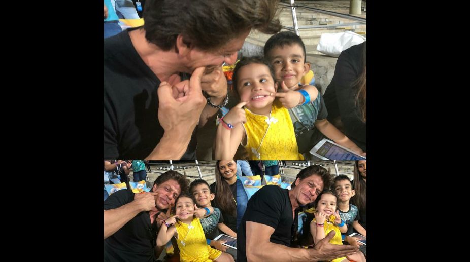 IPL 2018| Pics inside: When Shah Rukh Khan met MS Dhoni’s daughter Ziva
