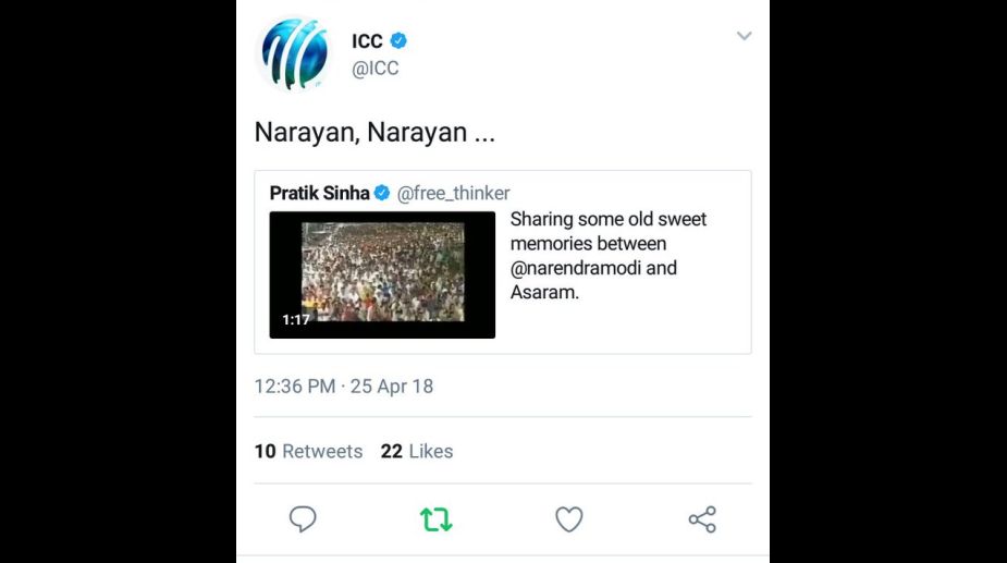 ICC apologises for tweet on PM Modi from official handle, launches inquiry