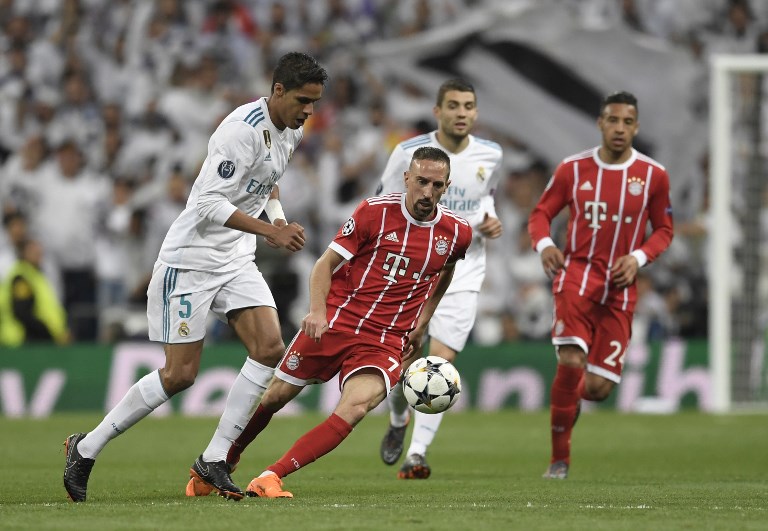 UEFA Champions League, Real Madrid C.F.,F.C. Bayern Munich, Real Madrid vs Bayern Munich, Franck Ribery, Raphael Varane