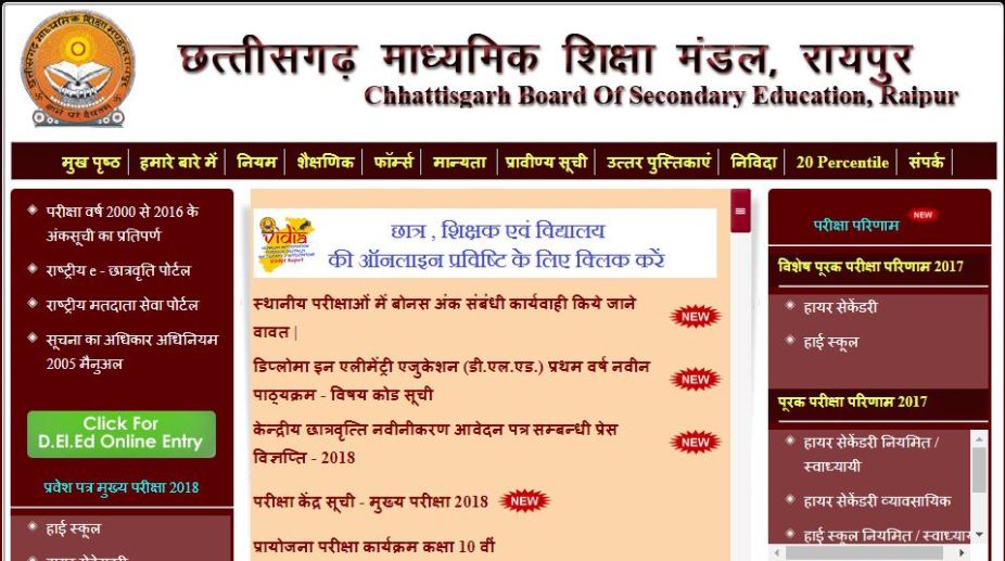 CGBSE 10th, 12th result 2018 declared on www.cgbse.nic.in | Shiv Kumar Pandey tops Class 12, Yagyesh Chauhan Class 10