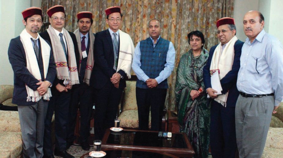 Chief Minister Sh Jairam Thakur with a high powered team of ADB at New Delhi.