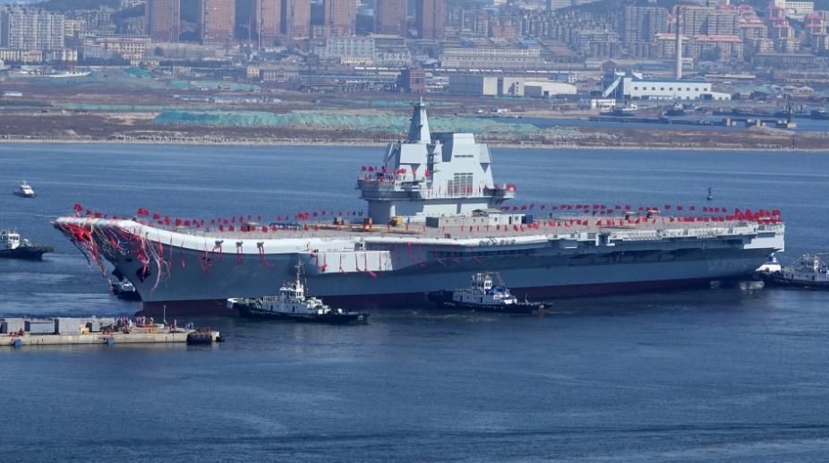 China’s first indigenously built aircraft carrier leaves for sea trials