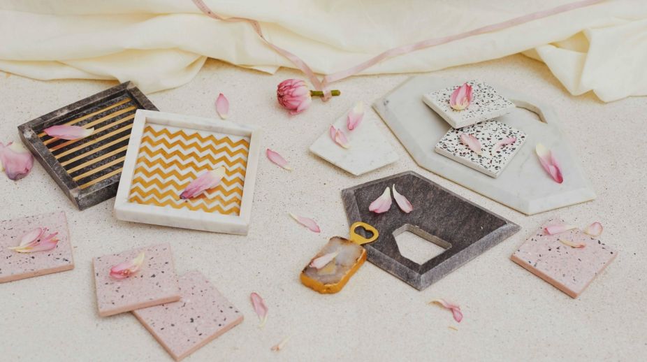 Refresh your home décor with marble trays, pastel walls