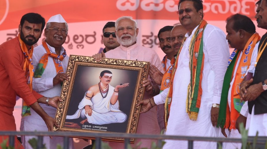 PM Modi hails saints, slams Congress over women’s issues at Vijayapura