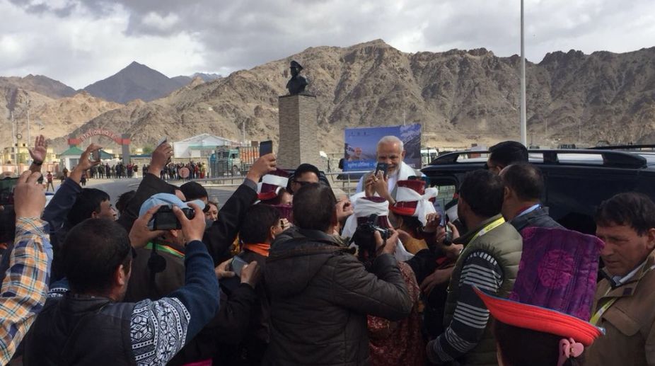 PM Modi reaches Jammu and Kashmir on day-long visit