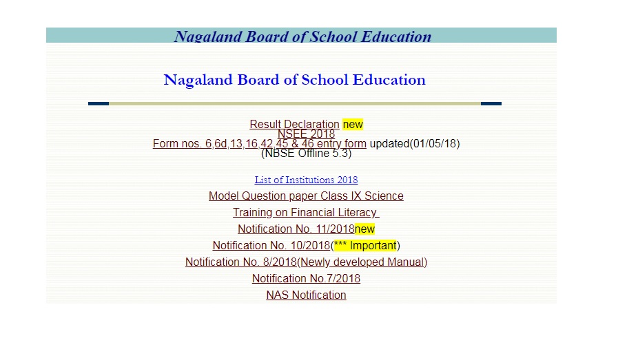 UPDATE: Nagaland Class 10 HSLC, Class 12 HSSLC Results 2018 will be declared on www.nbsenagaland.com at 12.00, tomorrow | NBSE Results 2018