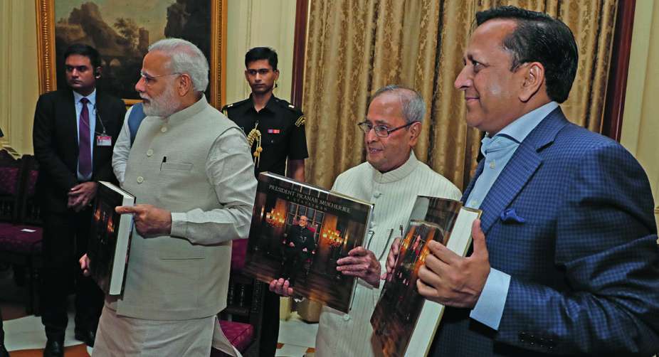 Pranab Mukherjee with PM Modi