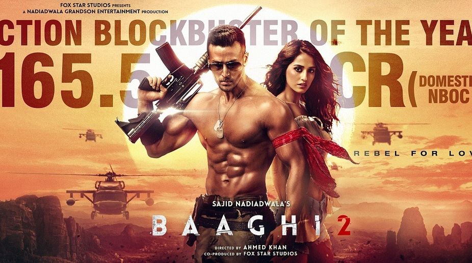 Baaghi 2 emerges biggest action blockbuster in India, collects Rs 165-cr