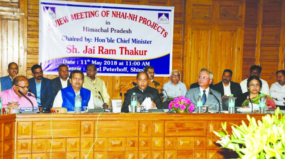 Jai Ram reviews four-laning projects in Himachal Pradesh