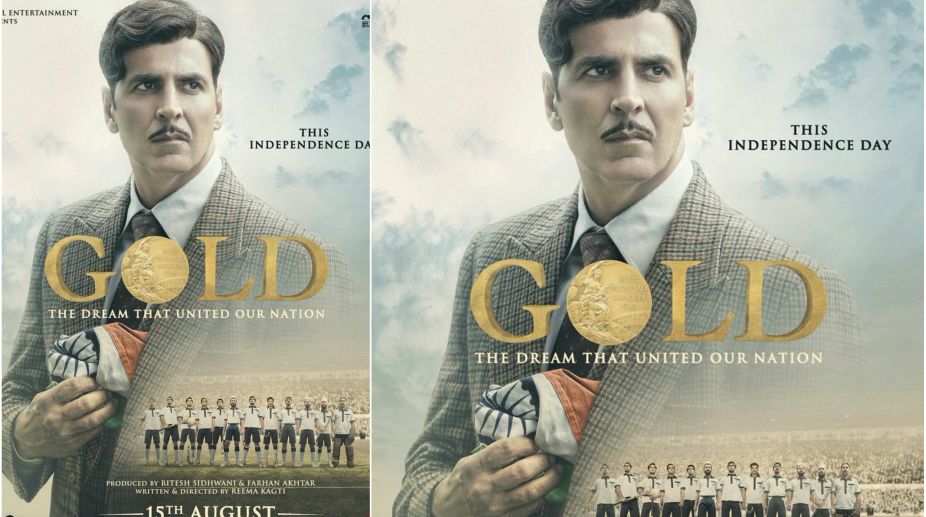 Akshay Kumar sports an intense look in Gold poster