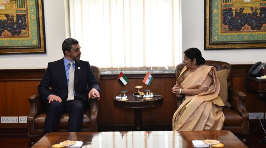 Sushma holds talks with UAE FM