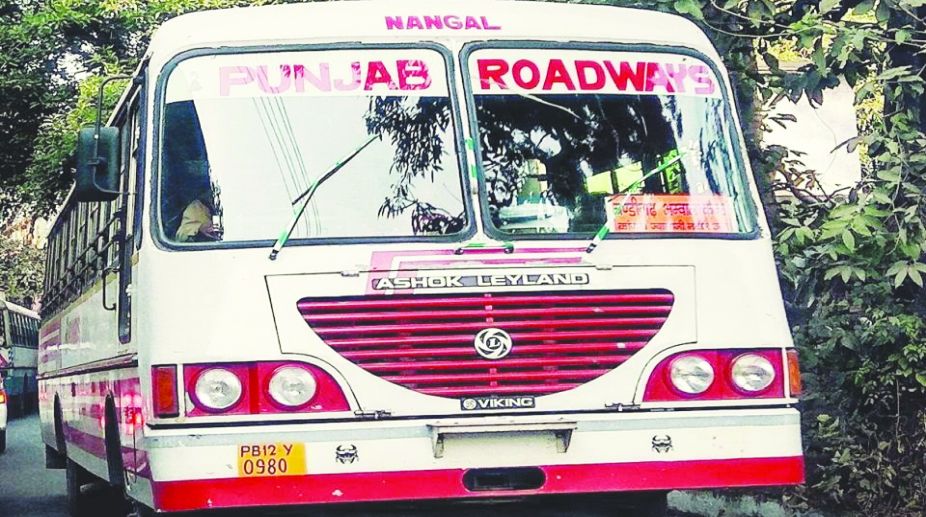 Contractual employees of Punjab Roadways on strike