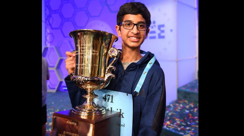 Indian-American boy Karthik Nemmani wins National Spelling Bee title
