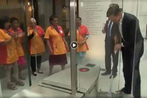 Dutch PM Rutte mops up spilt coffee, video goes viral