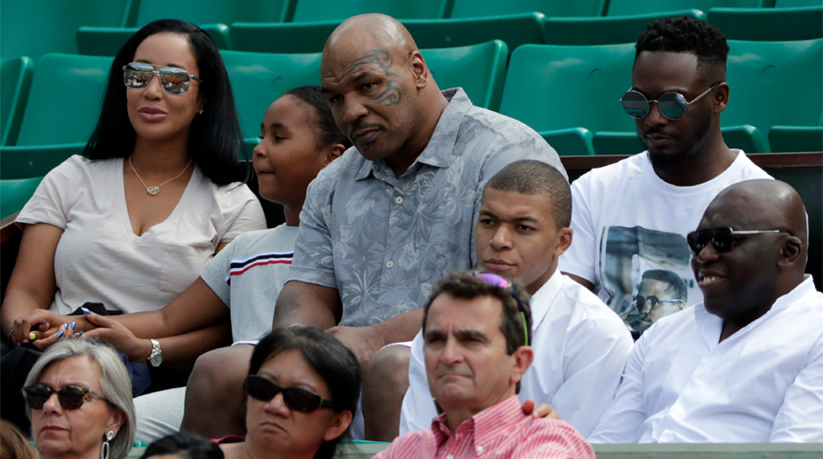 France hotshot Kylian Mbappe hangs with Mike Tyson at French Open 2018