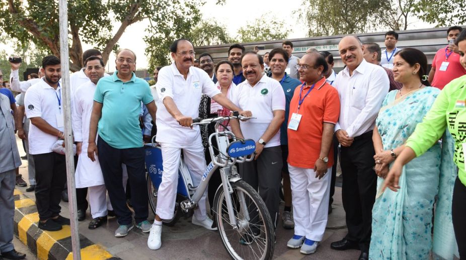 Cycling is the best, cheapest form of exercise: Naidu