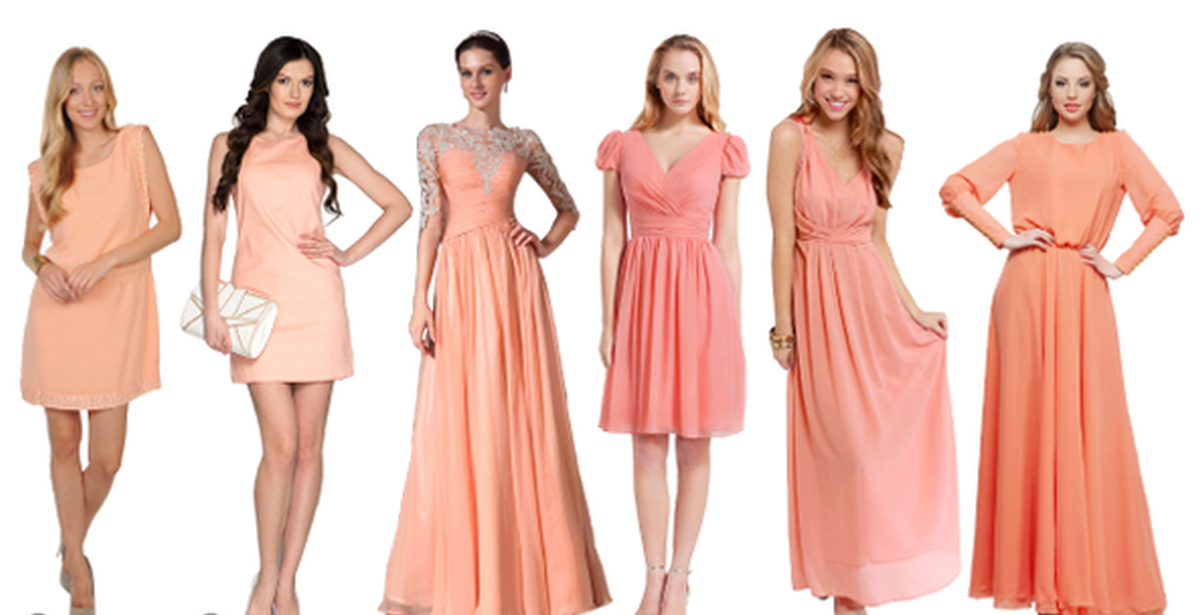 Peach coloured outfits