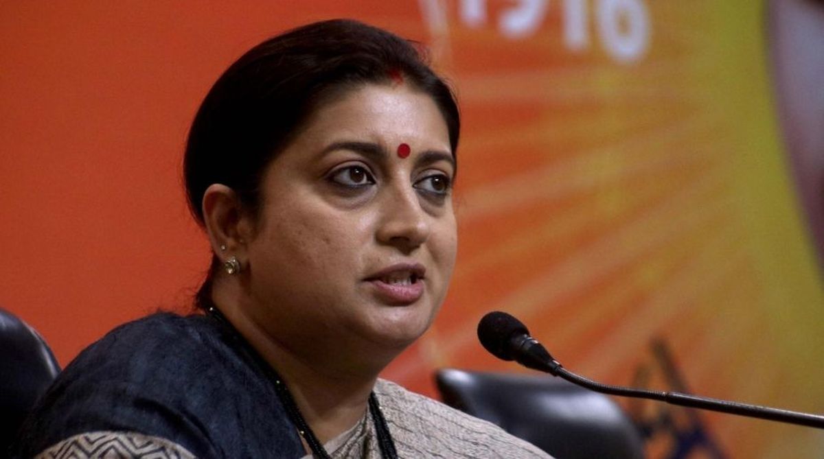 Yet to find a person who ‘takes’ blood soaked napkin to ‘offer’ to anyone: Smriti Irani
