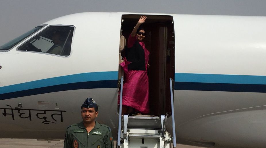 Sushma Swaraj leaves for SA on 5-day visit; to attend BRICS, IBSA