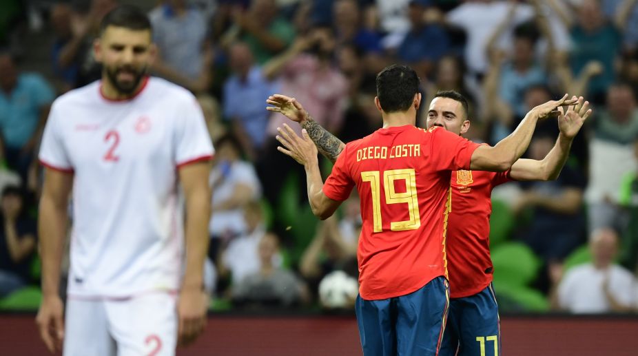 Spain struggle in 1-0 win against Tunisia