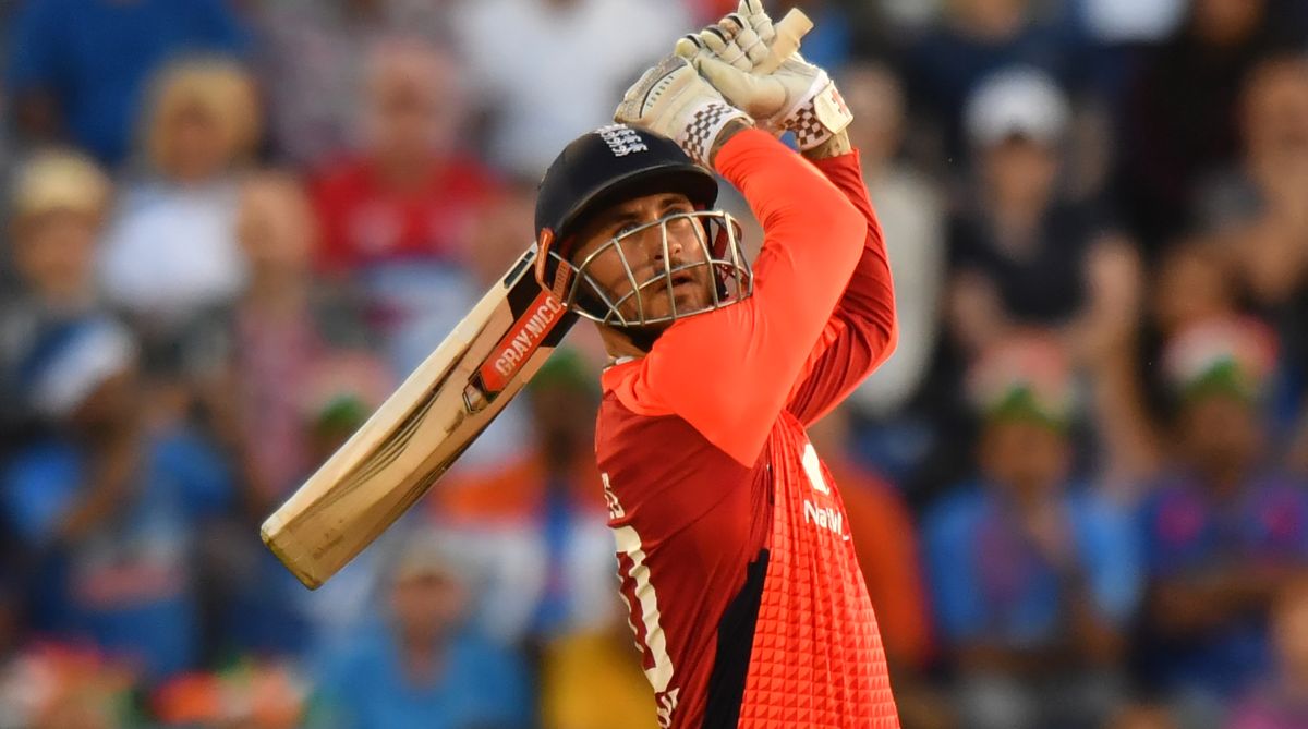 Hales powers England to five-wicket win; series level at 1-1