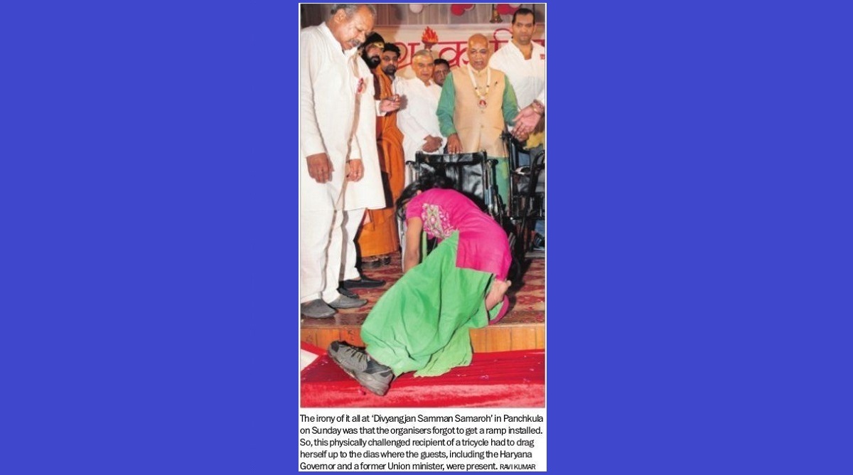 Haryana | No facility for differently abled at function to ‘honour’ them