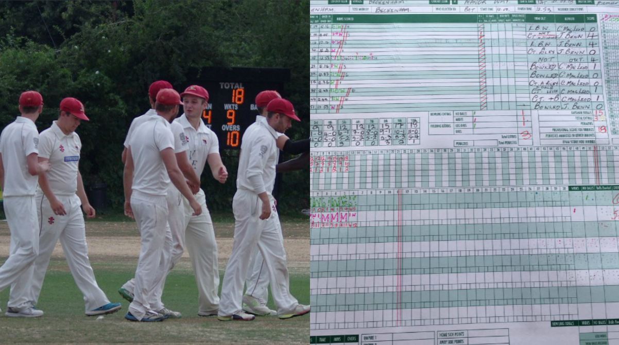 English cricket club bowled out at the score of 18 runs
