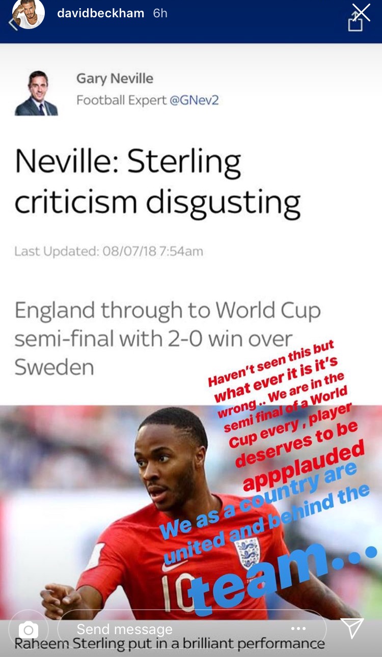 Raheem Sterling, England Football, 2018 FIFA World Cup, FIFA World Cup 2018, David Beckham