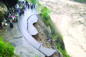 Landslides destroy Army transit camp, cut off road links