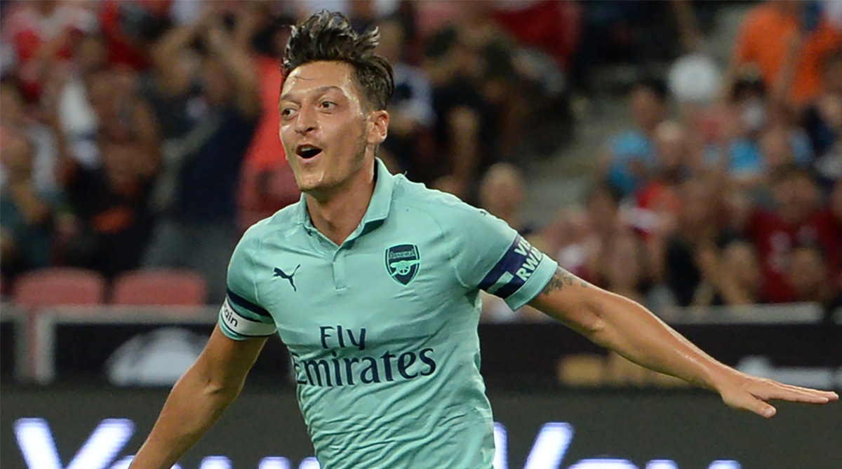 Watch: Mesut Ozil, Pierre-Emerick Aubameyang leak Arsenal’s new goal celebration