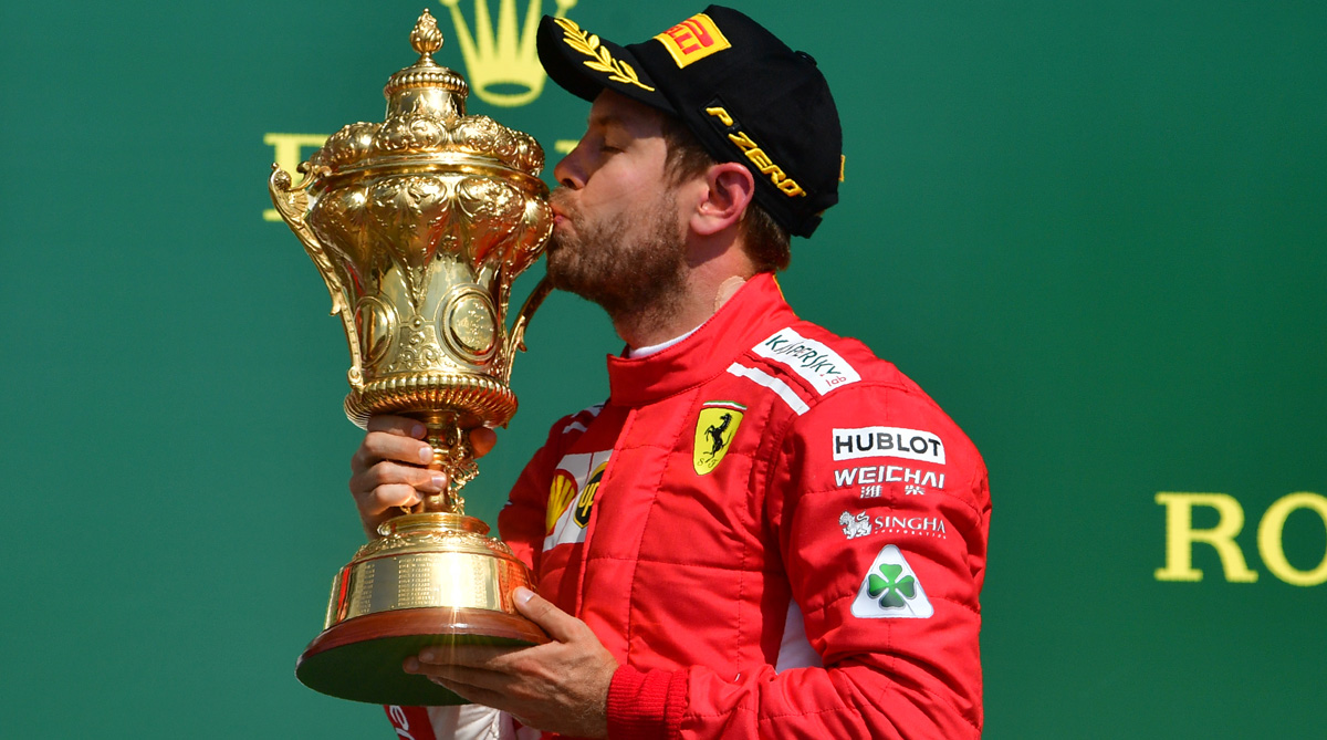 British GP: Sebastian Vettel wins race, tightens grip on championship