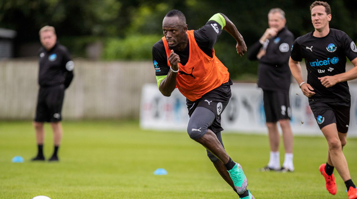Nervous Usain Bolt prepares for football debut