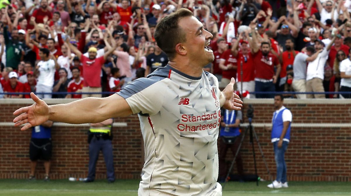 Shaqiri shines in debut as Liverpool rout United