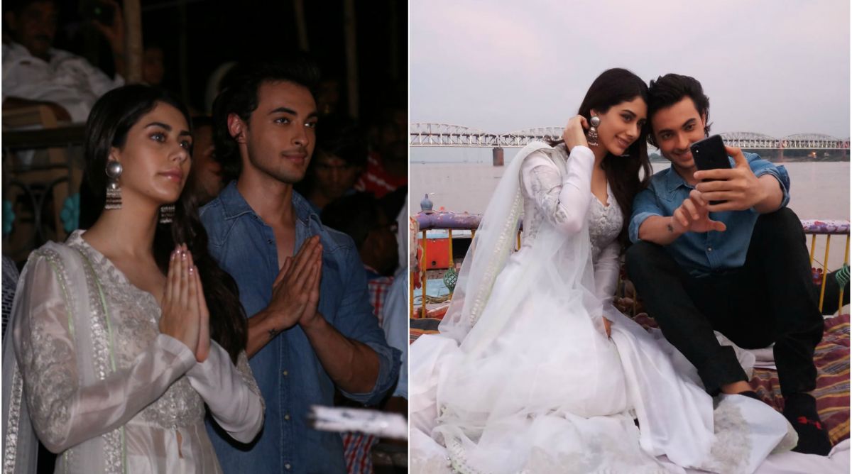 Loveratri: Aayush Sharma and Warina Hussain attend Ganga Aarti in Varanasi