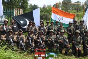 India and Pakistan armies exchange sweets on Eid