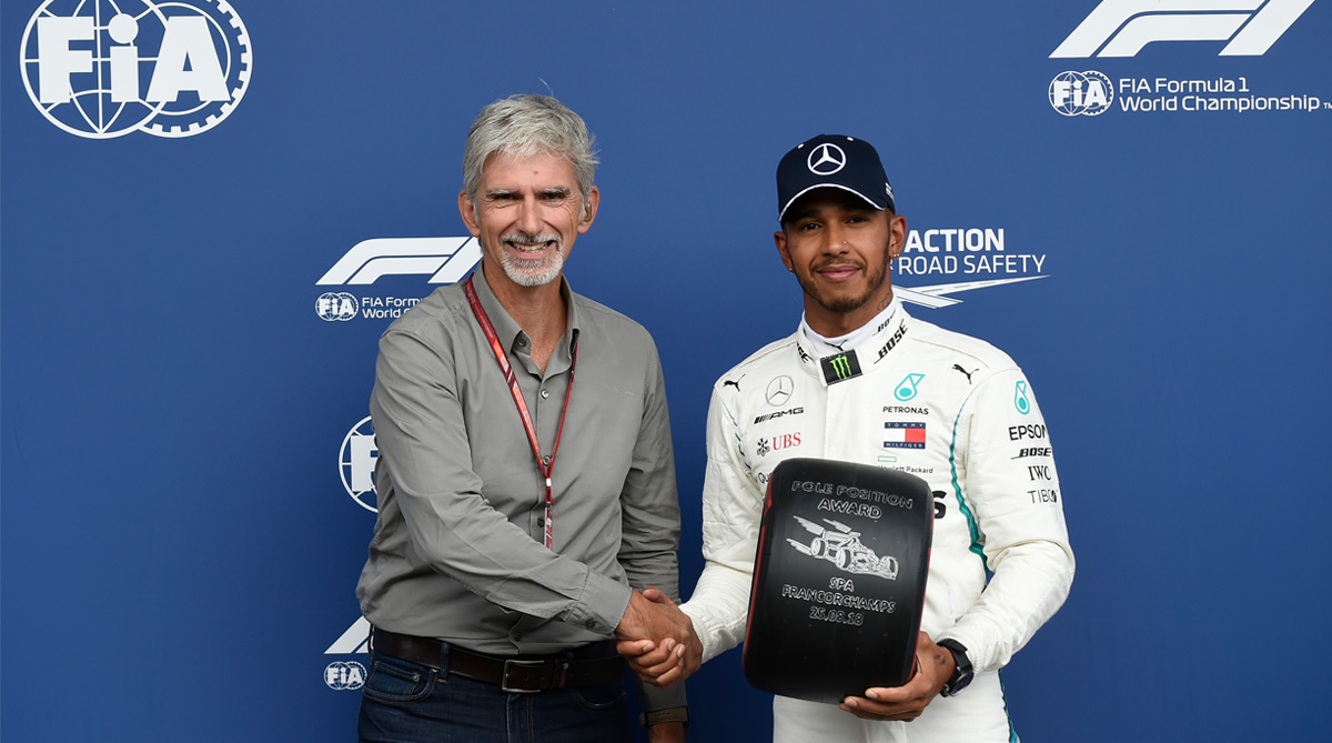 Belgian GP: Mercedes racer Lewis Hamilton grabs pole