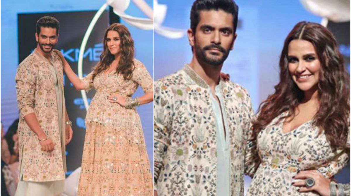 In Pictures | Parents-to-be Angad Bedi and Neha Dhupia grace the ramp at Lakme Fashion Week 2018