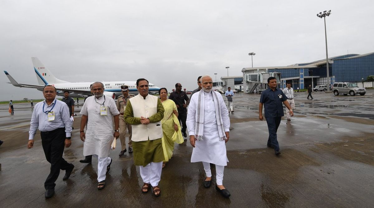 PM Modi reaches Gujarat to attend Somnath temple trust meet, other events
