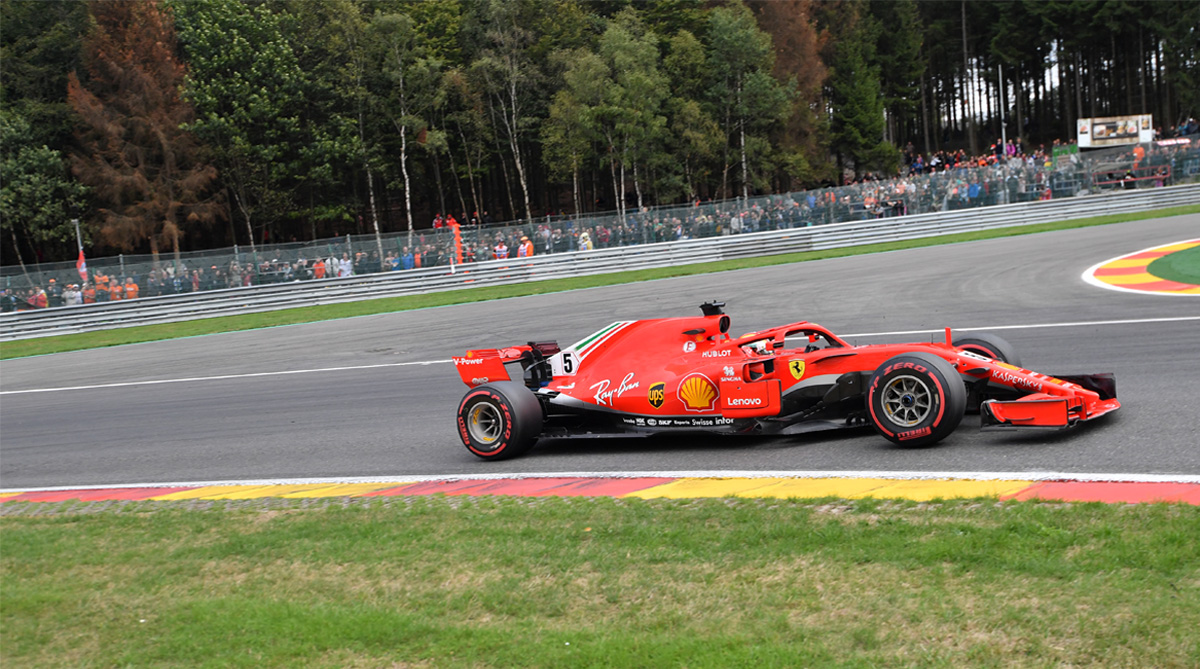 Sebastian Vettel crashes Ferrari into barrier at F1 event