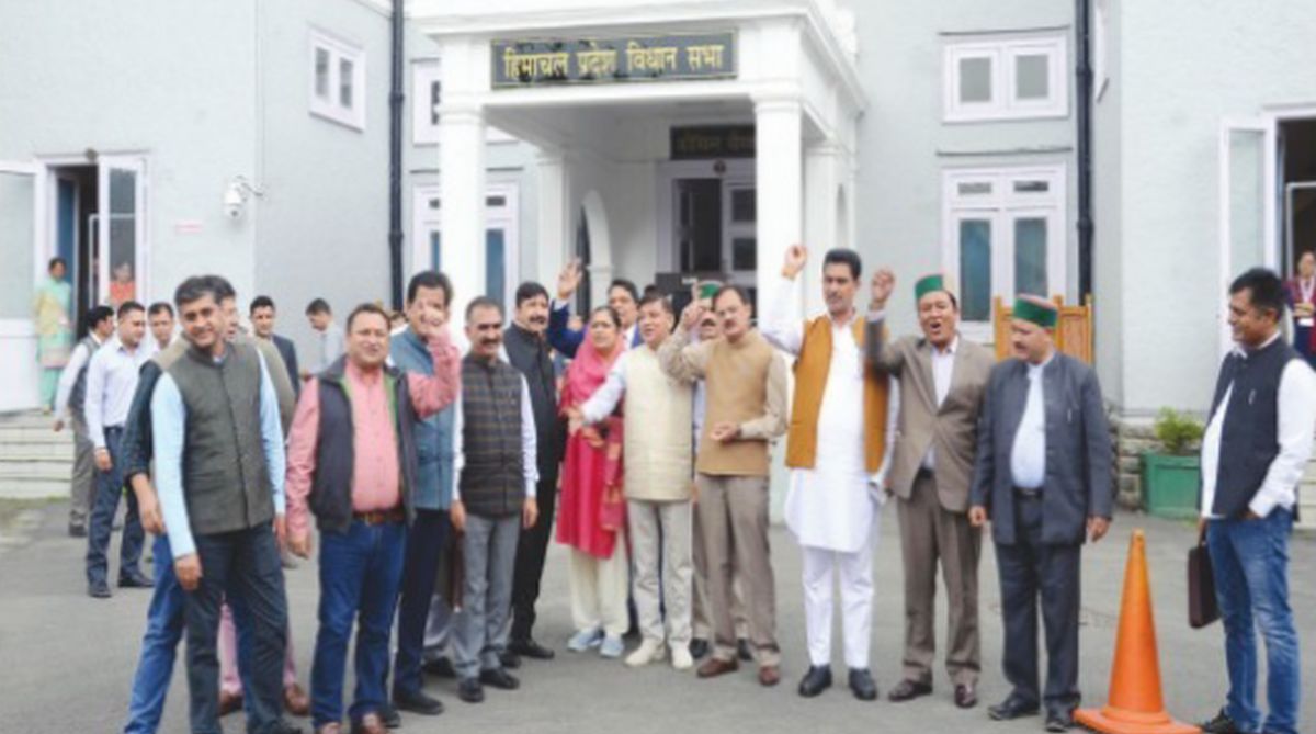 Cong MLAs stage walkout from HP House over denial of debate on SC, ST issues