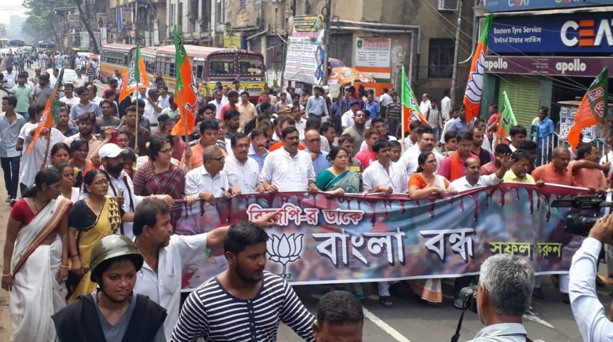 Bengal Bandh: BJP leaders take out protest marches | Train services disrupted