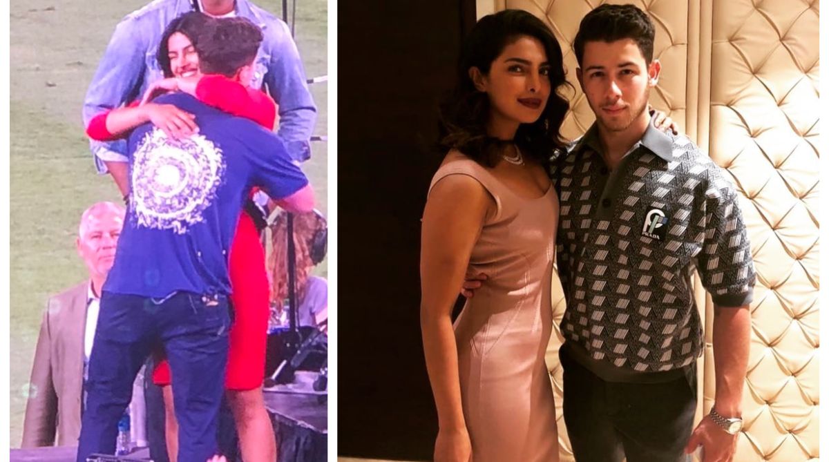Nick Jonas, Priyanka Chopra share their first public kiss | See video