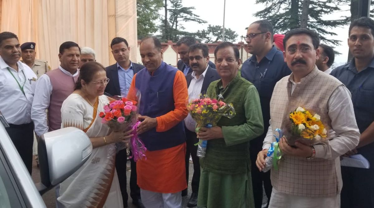 Sumitra Mahajan arrives in Shimla on 3-day visit