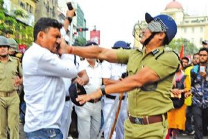 Kolkata: ABVP activists, cops clash at rally to protest students’ death