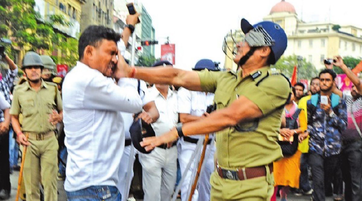 Kolkata: ABVP activists, cops clash at rally to protest students’ death