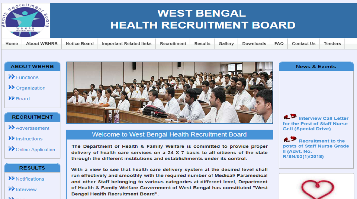 WBHRB Recruitment 2018: Application begins for staff nurse posts, apply at wbhrb.in