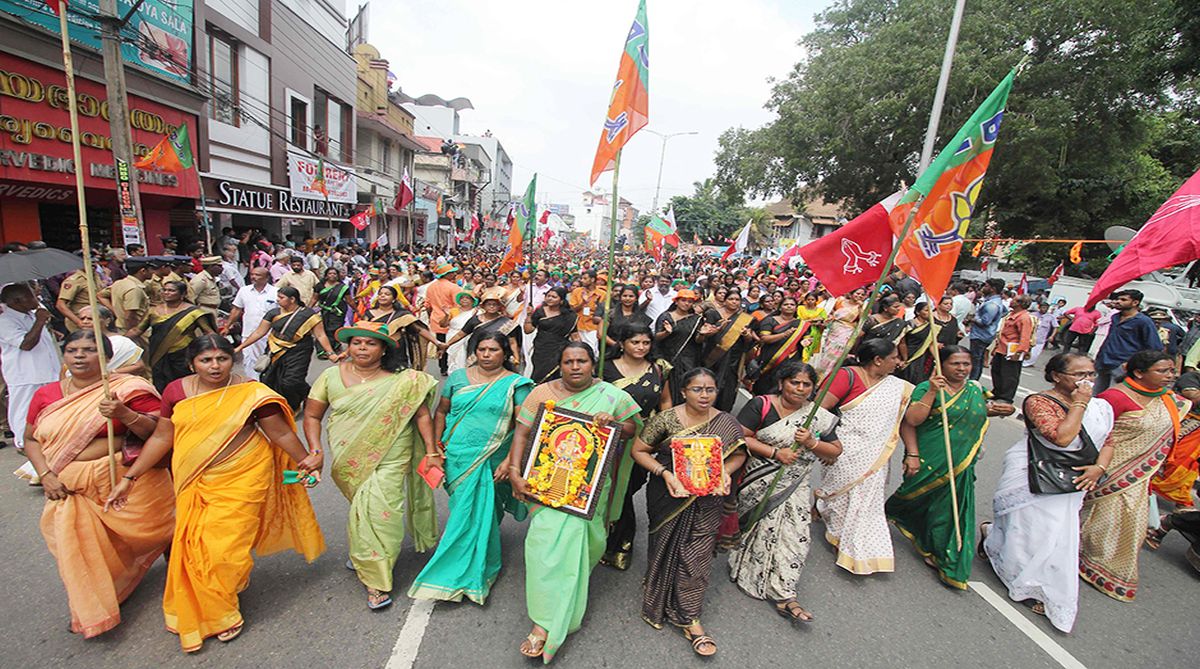 Two women begin trek to Sabarimala temple amid strong protests