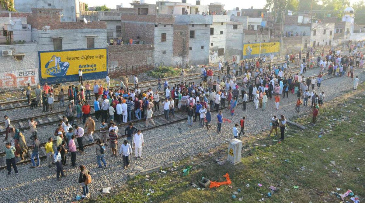 Locals continue protest at train accident site in Amritsar